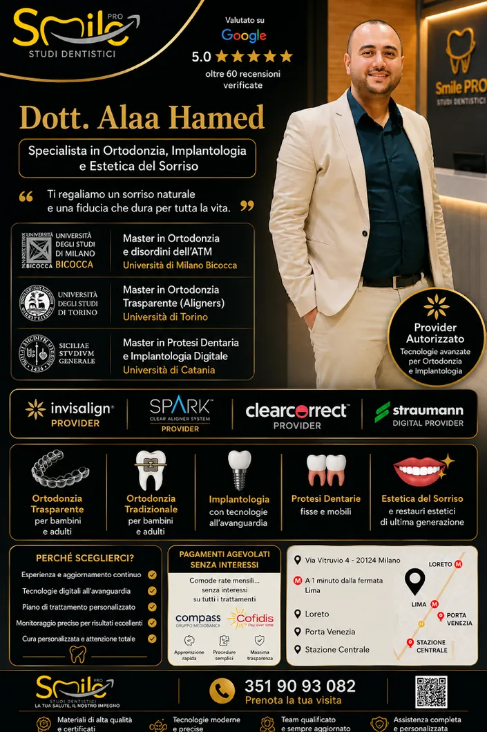 Dott. Alaa Hamed | Dentista Milano Centro | Invisaglin Provider